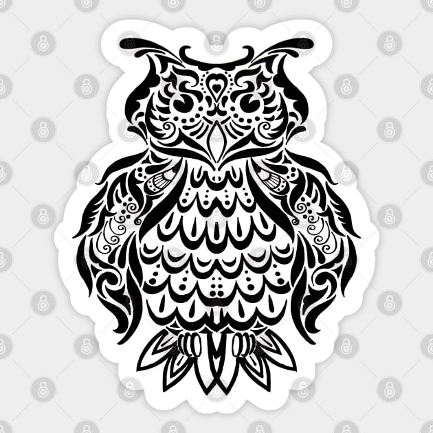 Halloween Owl Sticker by art by Susmita